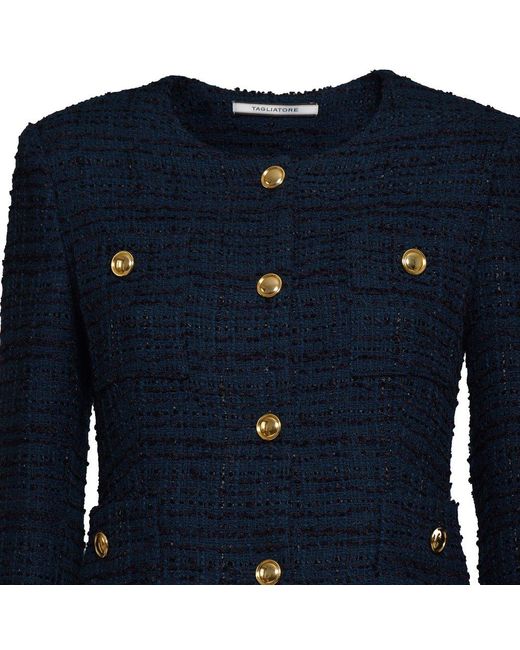 Tagliatore Blue Beverly Buttoned Jacket