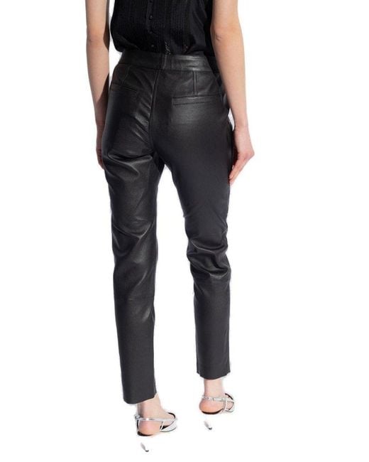 Isabel Marant Black 'hizilis' Leather Trousers,