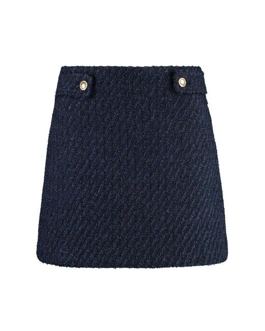 MICHAEL Michael Kors Blue Knitted Mini Skirt