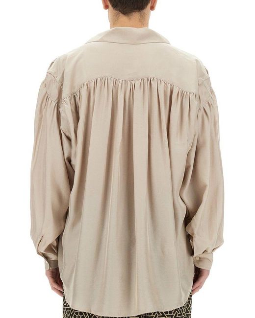 A.I.E. Natural Classic Twill Button-Up Shirt for men