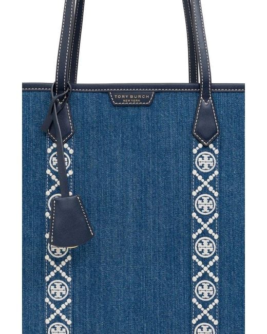 Tory Burch Blue 'shopper' Type Bag,