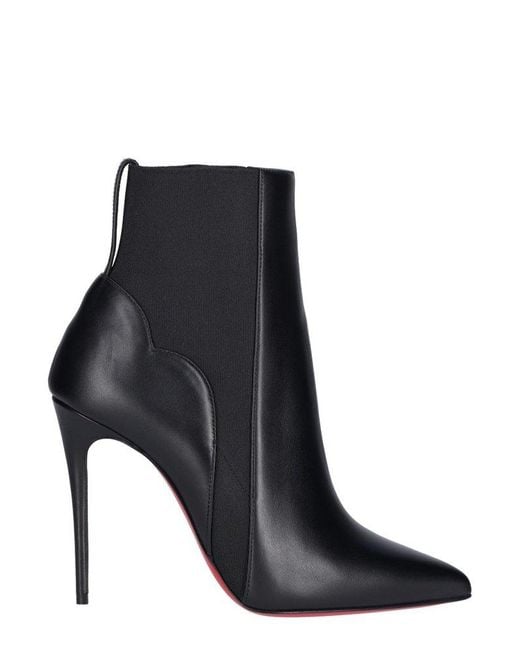 Christian Louboutin Black Chelsea Chick Booty Ankle Boot