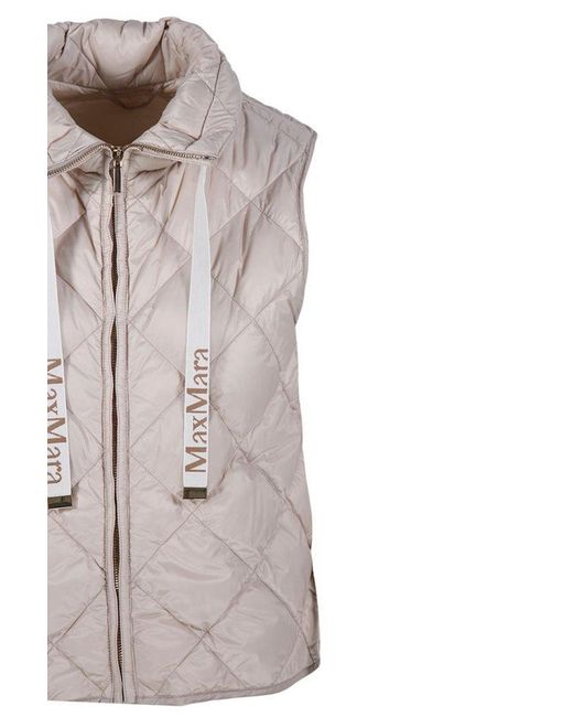 Max Mara Natural Tregic Zip-Up Drawstring Gilet