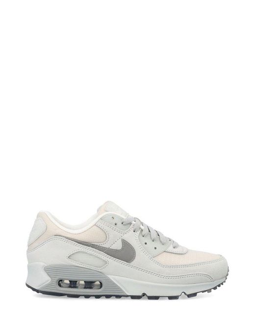 Nike White Air Max 90 Lace-up Sneakers