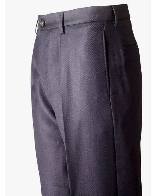 Berwich Blue Pleated Dress Pants for men