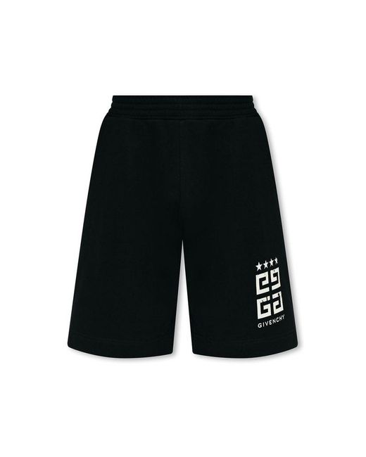 Givenchy Black Logo Printed Shorts for men
