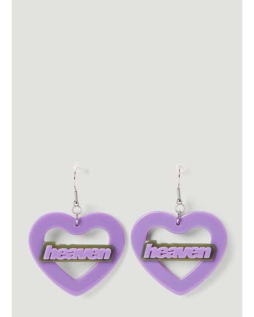 Marc Jacobs Purple Heaven By Heart Earrings