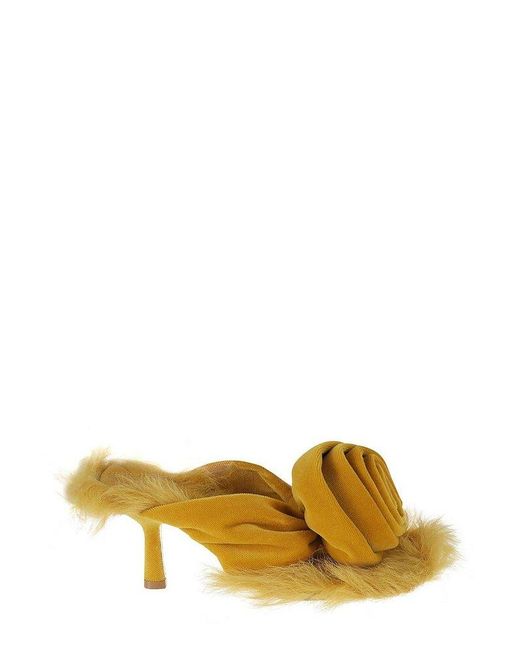 Burberry Fabric Sandals in Yellow | Lyst