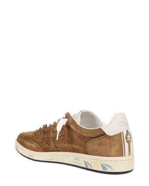 Premiata Brown Bskt Clay Lace-Up Sneakers for men