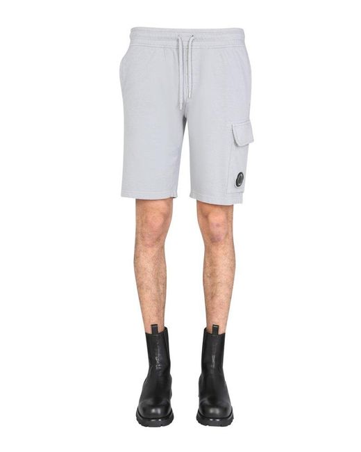 Cotton Logo Patch Drawstring Shorts 