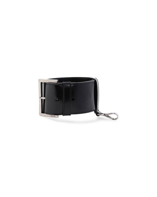 Prada Black Logo-Engraved Bag Strap