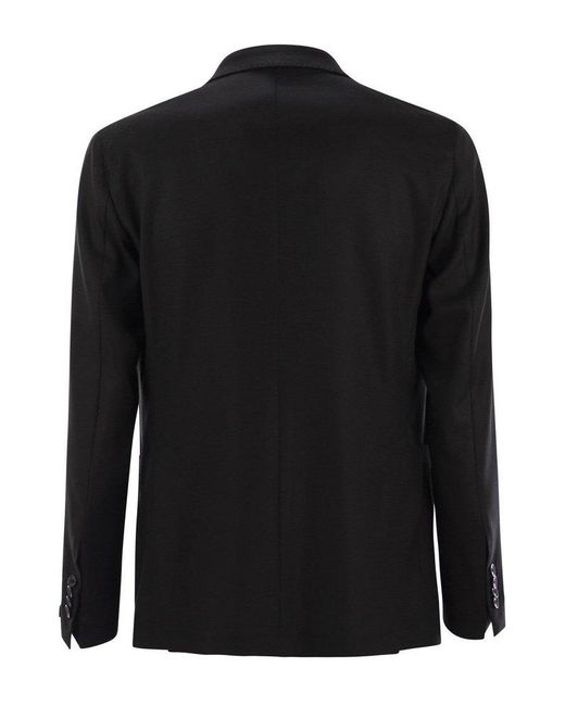 Tagliatore Black Single Breasted Tailored Blazer for men