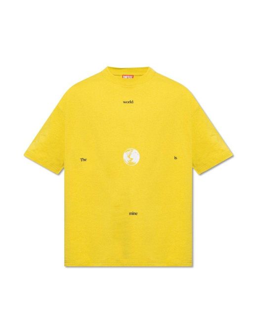 DIESEL Yellow 't-wash-l9' T-shirt, for men