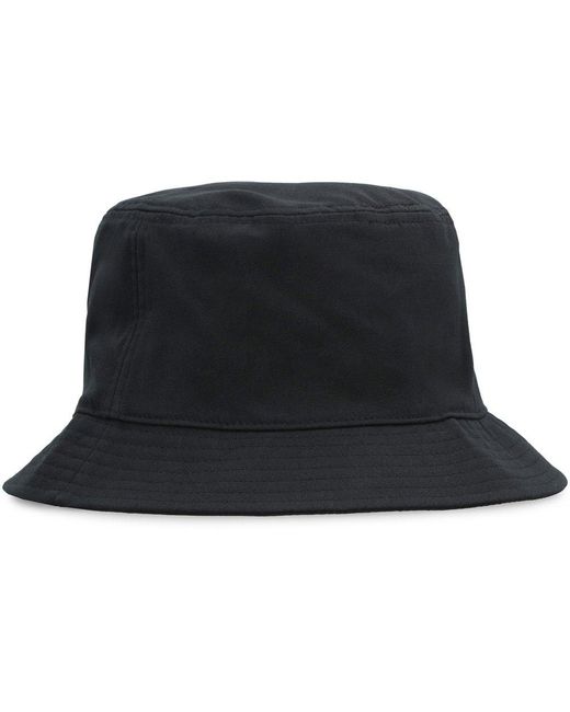 Stone Island White Bucket Hat With Logo for men