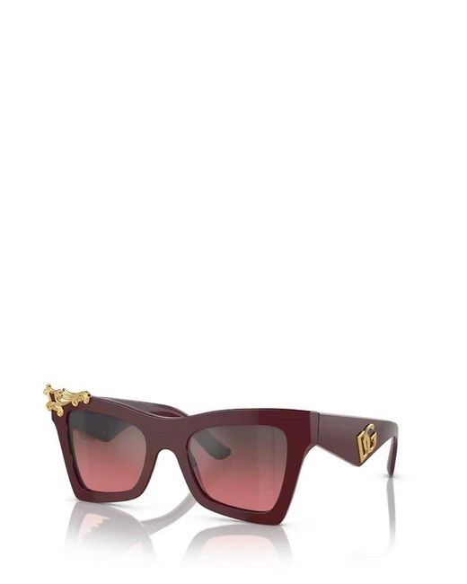Dolce & Gabbana Pink Cat-eye Frame Sunglasses