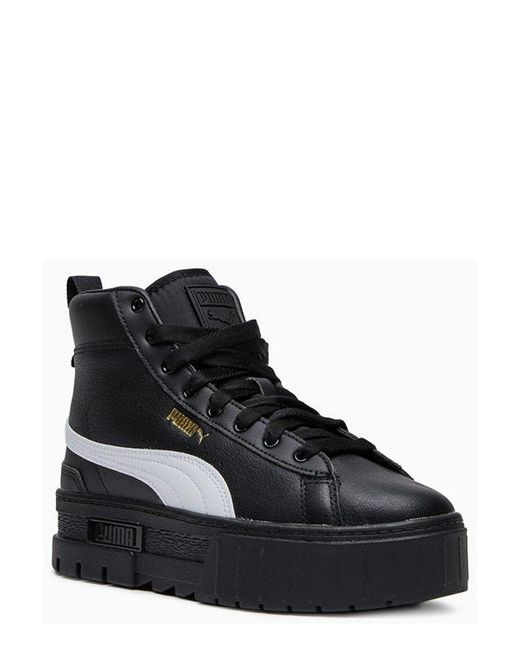 PUMA Mayze Fs Interest Laced High-top Sneakers in Black | Lyst