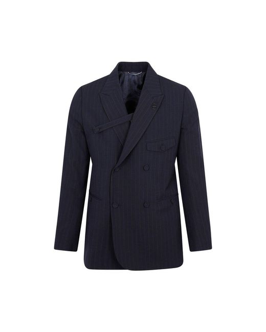 Dior Blue Double-breasted Jacket for men