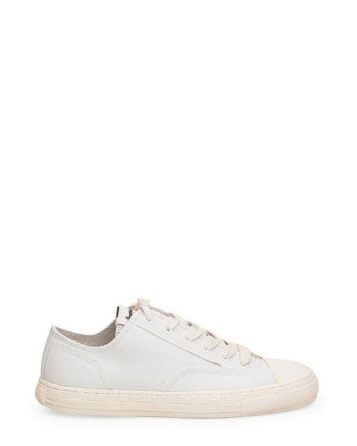 Maison Mihara Yasuhiro Cotton Lace-up Sneakers in White for Men | Lyst ...