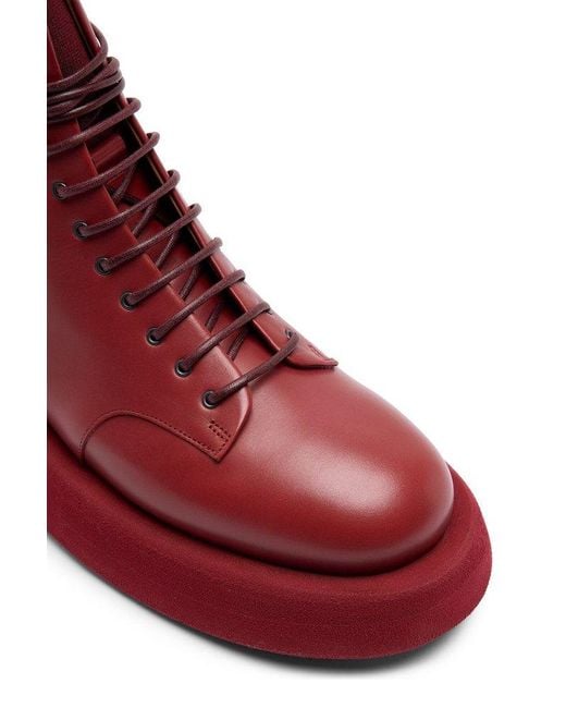 Marsèll Red Gommellone Lace-Up Ankle Boots