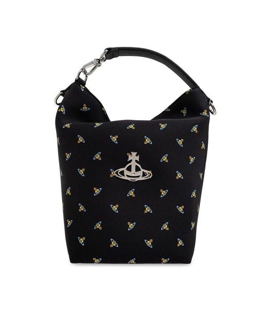 Vivienne Westwood Black Sam Medium Tote Bag