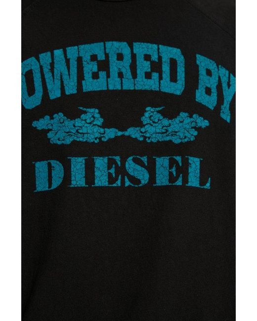 DIESEL Black 't-rust' T-shirt, for men