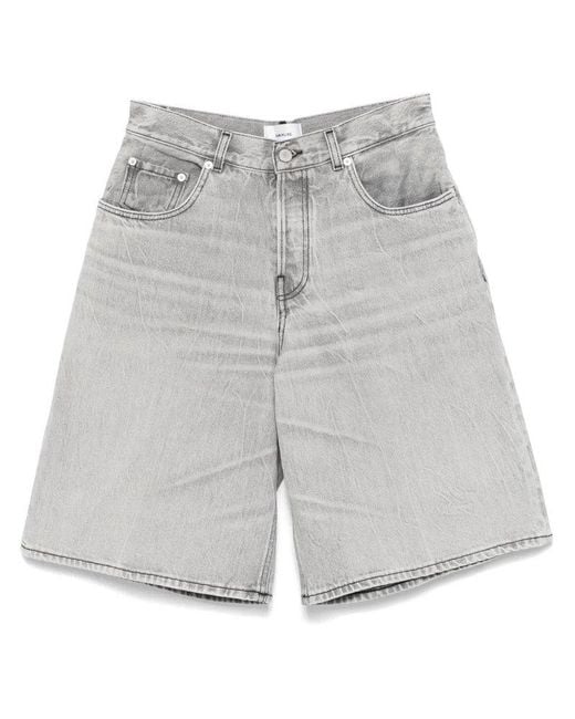 Haikure Gray Denim Bermuda Shorts