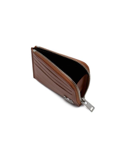 Maison Kitsuné Brown Zip-Around Wallet for men