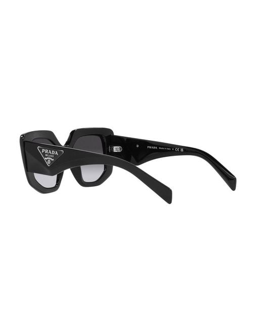 Prada Black Pr 14zs Irregular-frame Acetate Sunglasses