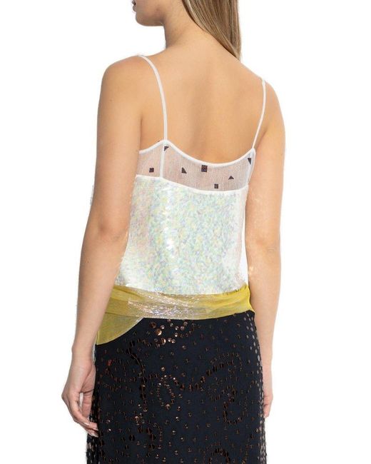 Tory Burch Blue Sequin Top,