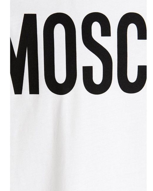 Moschino Black Logo Printed Crewneck T-shirt for men