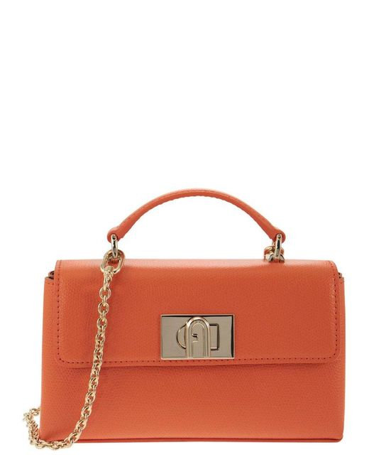 Furla Twistlock Chainlinked Crossbody Bag in Red Lyst