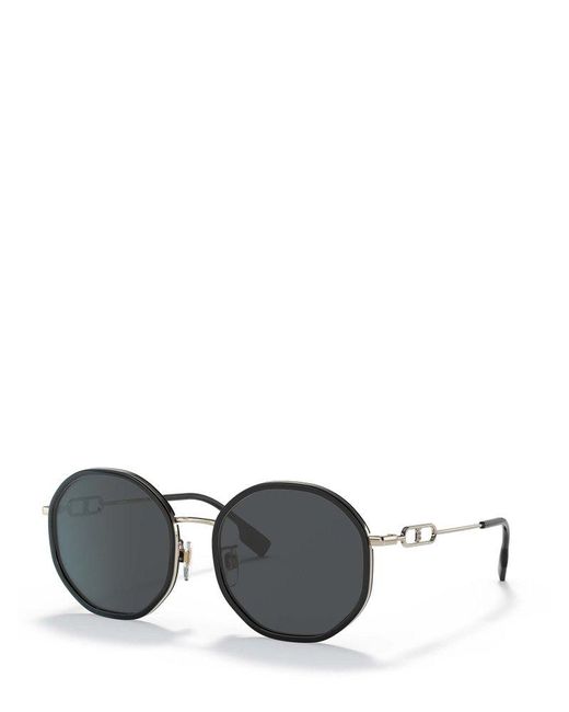 Burberry Gray Geometric Frame Sunglasses