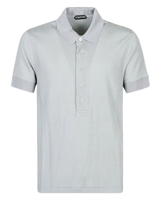 Tom Ford Gray Short Sleeve Polo Shirt for men