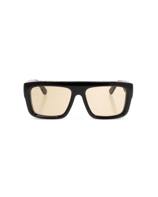 Gucci Natural Sunglasses With Logo, for men