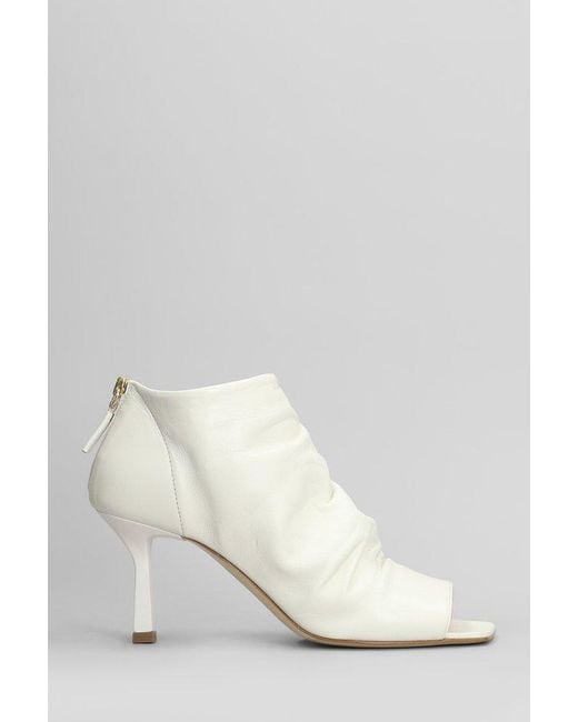 The Seller White Square-Toe High-Heeled Sandals