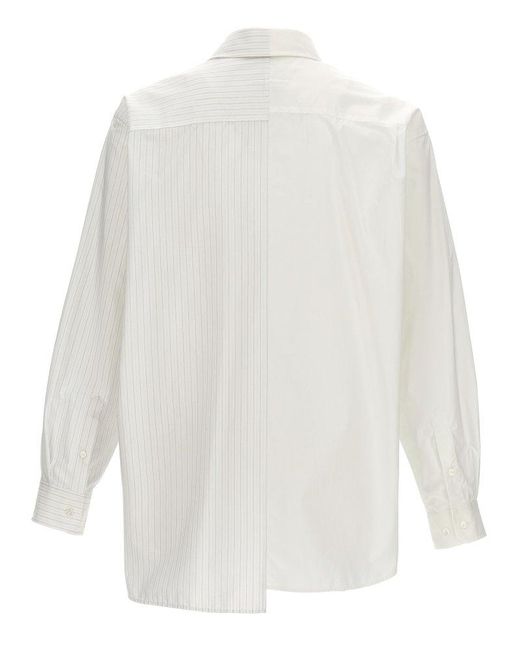 MM6 by Maison Martin Margiela White Patchwork Shirt Shirt, Blouse for men