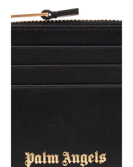 Palm Angels Black Card Case With Logo