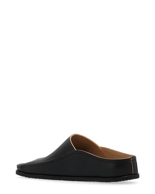 Lemaire Black Open Toe Slip-on Sandals for men