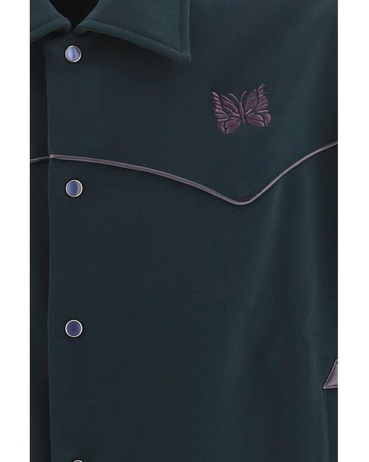 Needles Blue Butterfly Embroidered Jacket for men