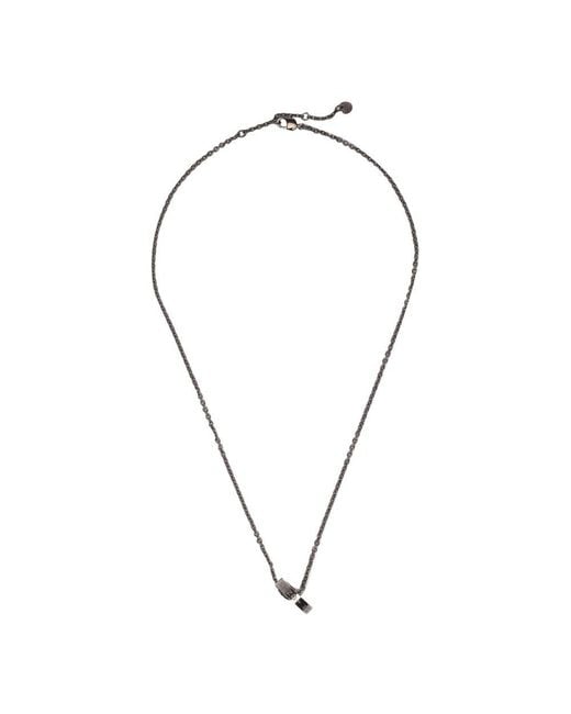 Fendi Blue Roma Hoop Pendant Necklace for men