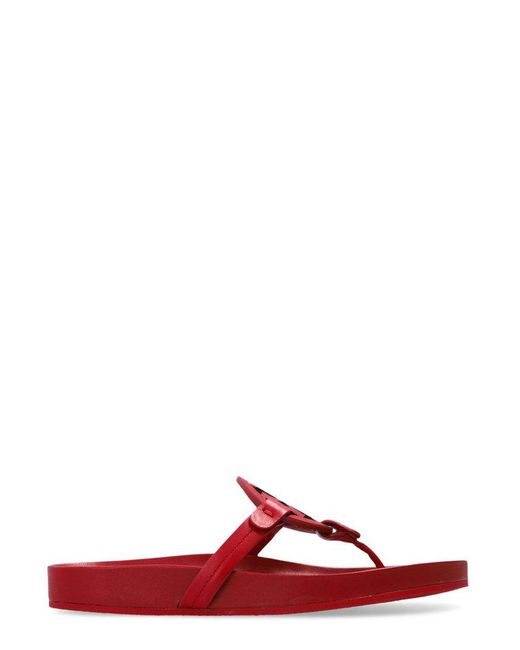Tory Burch Leather Miller Cloud Sandals in Red | Lyst