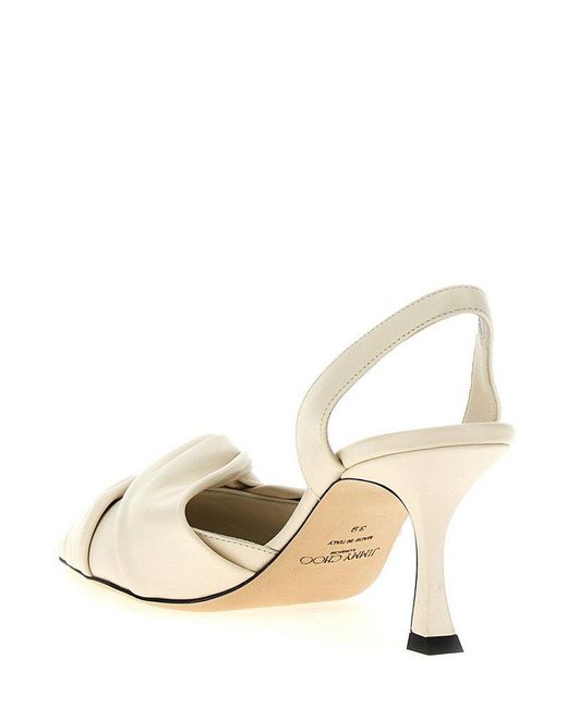 Jimmy Choo White Hedera Pointed Toe Pumps