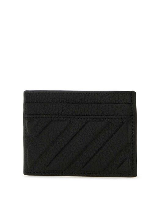 Off-White c/o Virgil Abloh Black Leather Card Holder for men
