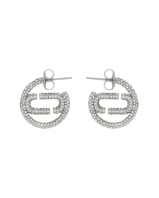 Marc Jacobs Metallic Logo Earrings