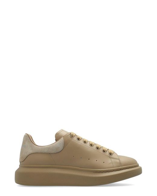 Alexander McQueen Brown Round Toe Lace-up Sneakers for men