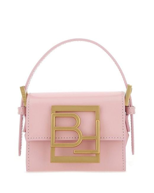 BY FAR Leather Mini Fran Logo Plaque Tote Bag in Pink - Save 1% | Lyst