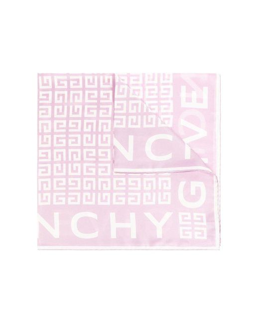Givenchy Pink Silk Scarf,