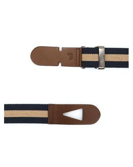 Tod's Multicolor Canvas And Leather Belt for men