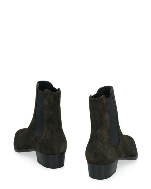 Saint Laurent Black Chelsea Wyatt Booties for men
