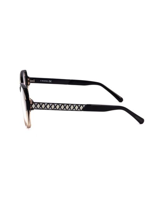 Swarovski Black Square Frame Glasses